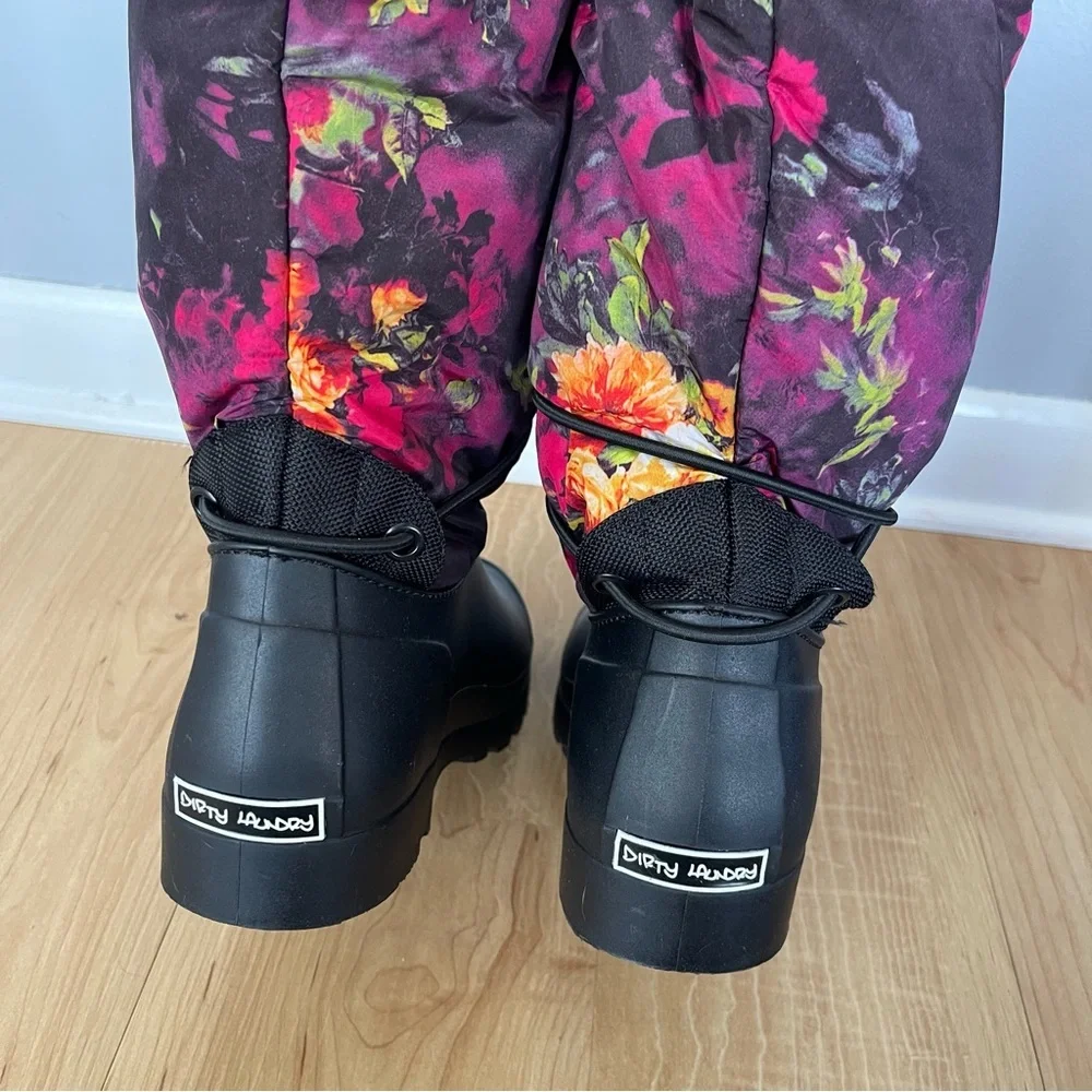 Dirty Laundry Pied Piper Floral Snow Boots Sz 7 Like New - Picture 6 of 12